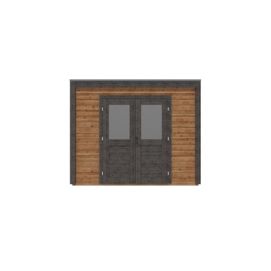 Abri de jardin en bois Sora 3.09x3.09m - 9.55m2 - Ep. 28mm - Traité