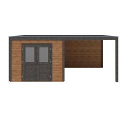 Abri de jardin en bois Sora 6.06x3.09m - 18.73m2 - Ep. 28mm - Traité