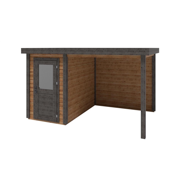 Abri de jardin en bois Mira 4.06x2.59m - 10.51m2 - Ep. 28mm - Traité