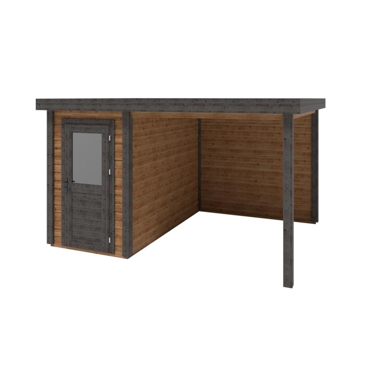 Abri de jardin en bois Mira 4.06x3.09m - 12.54m2 - Ep. 28mm - Traité