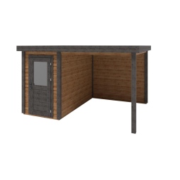 Abri de jardin en bois Mira 4.06x3.09m - 12.54m2 - Ep. 28mm - Traité