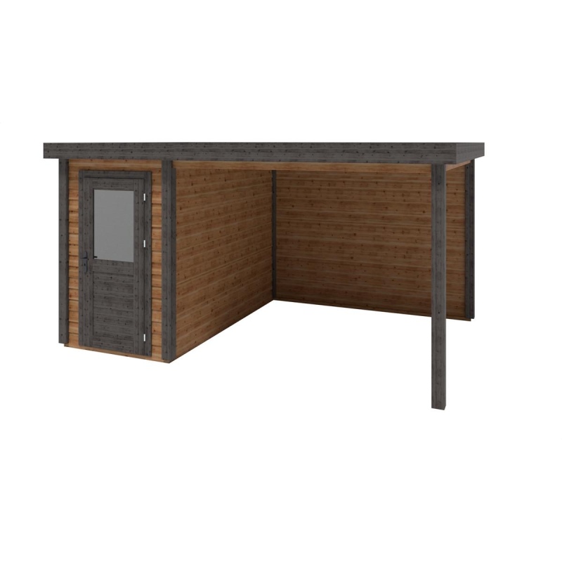 Abri de jardin en bois Mira 4.56x3.09m - 14.09m2 - Ep. 28mm - Traité