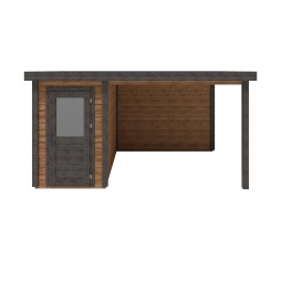 Abri de jardin en bois Mira 4.56x3.09m - 14.09m2 - Ep. 28mm - Traité