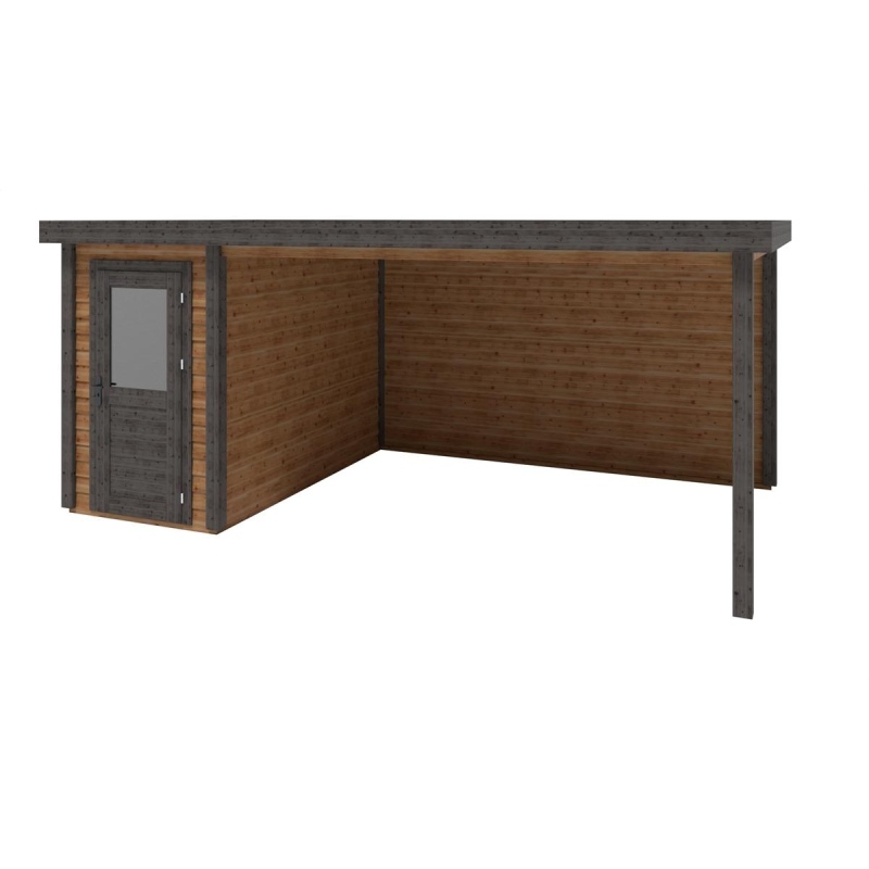 Abri de jardin en bois Mira 5.56x3.09m - 17.18m2 - Ep. 28mm - Traité