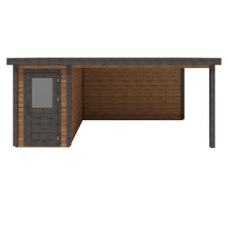 Abri de jardin en bois Mira 5.56x3.09m - 17.18m2 - Ep. 28mm - Traité