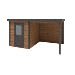 Abri de jardin en bois Vala 4.56x2.59m - 11.81m2 - Ep. 28mm - Traité