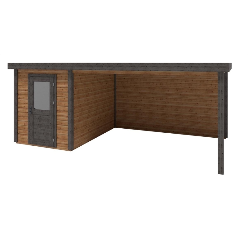 Abri de jardin en bois Vala 6.06x3.09m - 18.72m2 - Ep. 28mm - Traité
