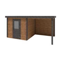Abri de jardin en bois Rava 5.06x2.59m - 13.1m2 - Ep. 28mm - Traité