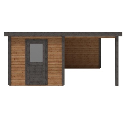Abri de jardin en bois Rava 5.06x3.09m - 15.63m2 - Ep. 28mm - Traité