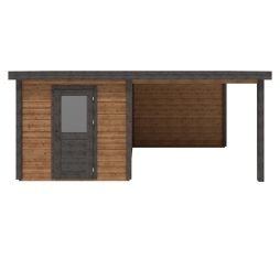 Abri de jardin en bois Rava 5.56x3.09m - 17.18m2 - Ep. 28mm - Traité