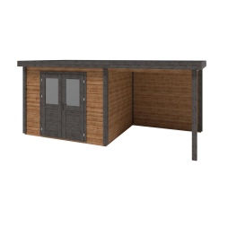 Abri de jardin en bois Aura 5.56x2.59m - 14.4m2 - Ep. 28mm - Traité