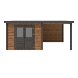 Abri de jardin en bois Aura 5.56x2.59m - 14.4m2 - Ep. 28mm - Traité