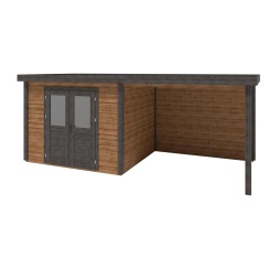 Abri de jardin en bois Aura 6.06x2.59m - 15.69m2 - Ep. 28mm - Traité