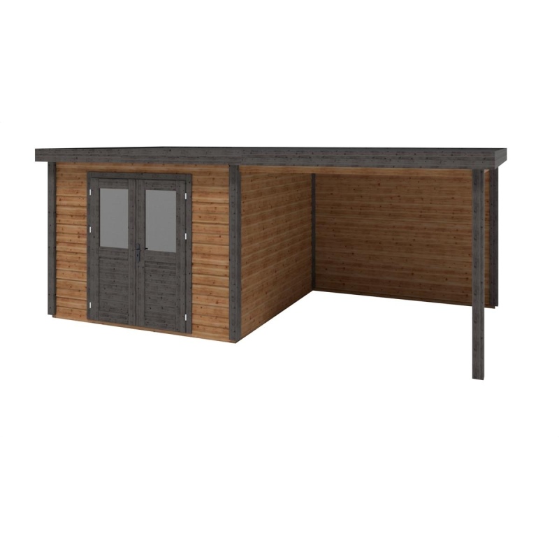 Abri de jardin en bois Aura 6.06x3.09m - 18.72m2 - Ep. 28mm - Traité