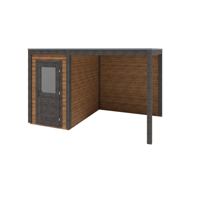 Abri de jardin en bois Veya 4.06x2.59m - 10.52m2 - Ep. 28mm - Traité