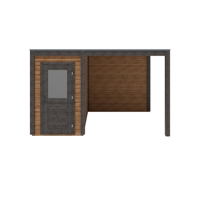 Abri de jardin en bois Veya 4.06x2.59m - 10.52m2 - Ep. 28mm - Traité