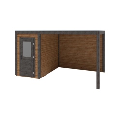 Abri de jardin en bois Veya 4.56x2.59m - 11.81m2 - Ep. 28mm - Traité