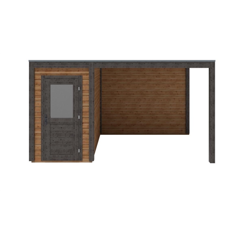 Abri de jardin en bois Veya 4.56x2.59m - 11.81m2 - Ep. 28mm - Traité