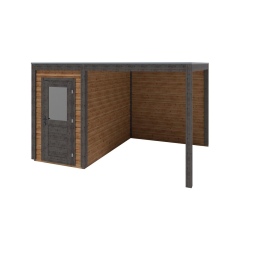 Abri de jardin en bois Veya 4.06x3.09m - 12.55m2 - Ep. 28mm - Traité