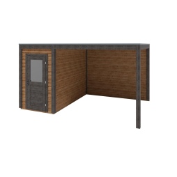 Abri de jardin en bois Veya 4.56x3.09m - 14.09m2 - Ep. 28mm - Traité