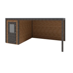 Abri de jardin en bois Veya 5.56x3.09m - 17.18m2 - Ep. 28mm - Traité