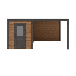 Abri de jardin en bois Luma 5.06x2.59m - 13.11m2 - Ep. 28mm - Traité