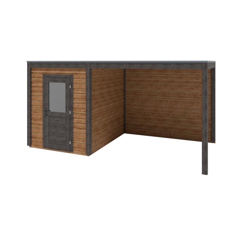 Abri de jardin en bois Luma 5.06x2.59m - 13.11m2 - Ep. 28mm - Traité