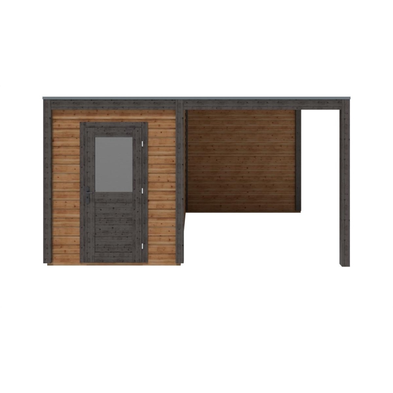 Abri de jardin en bois Luma 4.56x3.09m - 14.09m2 - Ep. 28mm - Traité