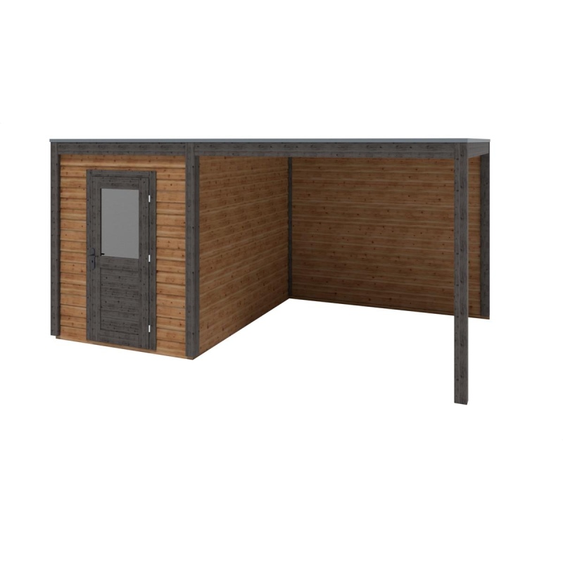 Abri de jardin en bois Luma 5.06x3.09m - 15.64m2 - Ep. 28mm - Traité