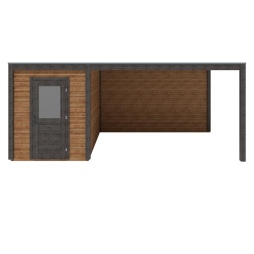 Abri de jardin en bois Luma 6.06x3.09m - 18.73m2 - Ep. 28mm - Traité
