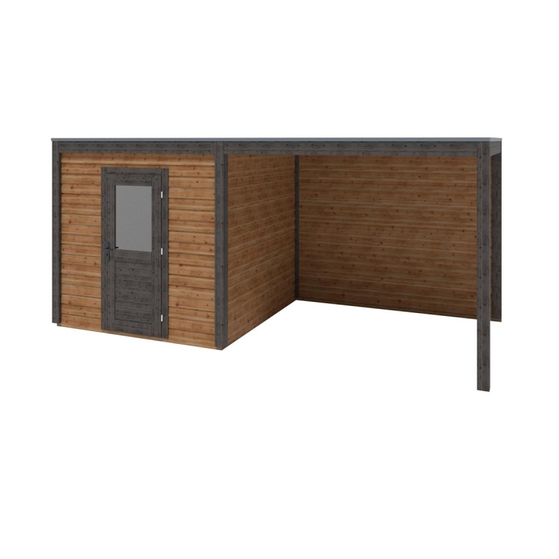 Abri de jardin en bois Nexa 5.56x2.59m - 14.4m2 - Ep. 28mm - Traité