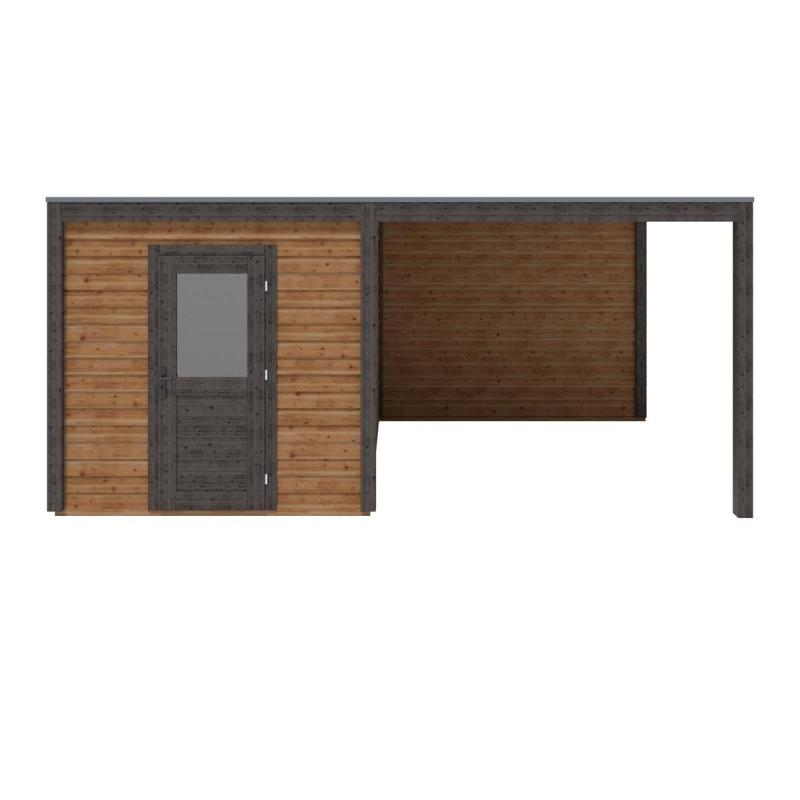 Abri de jardin en bois Nexa 5.56x3.09m - 17.18m2 - Ep. 28mm - Traité
