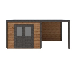 Abri de jardin en bois Sora 5.56x2.59m - 14.4m2 - Ep. 28mm - Traité