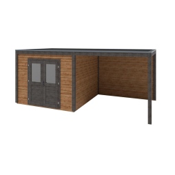 Abri de jardin en bois Sora 6.06x3.09m - 18.73m2 - Ep. 28mm - Traité