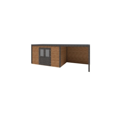 Abri de jardin en bois Nova 7.06x2.59m - 18.29m2 - Ep. 28mm - Traité