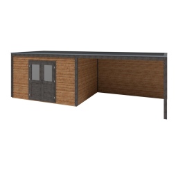 Abri de jardin en bois Nova 8.06x3.09m - 24.91m2 - Ep. 28mm - Traité