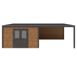 Abri de jardin en bois Nova 8.06x4.09m - 32.96m2 - Ep. 28mm - Traité