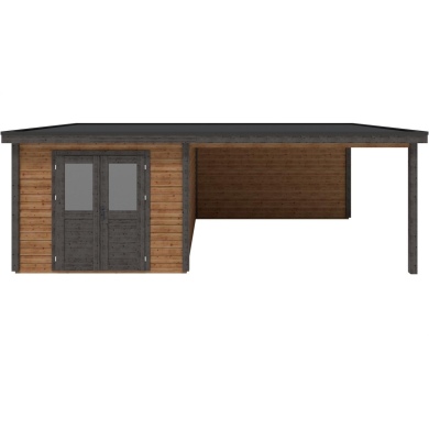 Abri de jardin en bois Aura 7.06x4.09m - 28.87m2 - Ep. 28mm - Traité 2