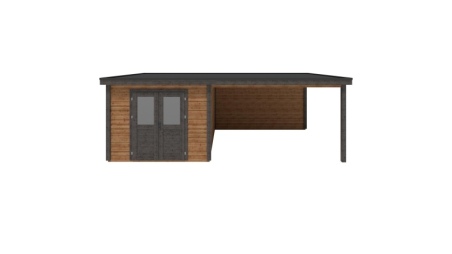 Abri de jardin en bois Aura 7.06x4.09m - 28.87m2 - Ep. 28mm - Traité