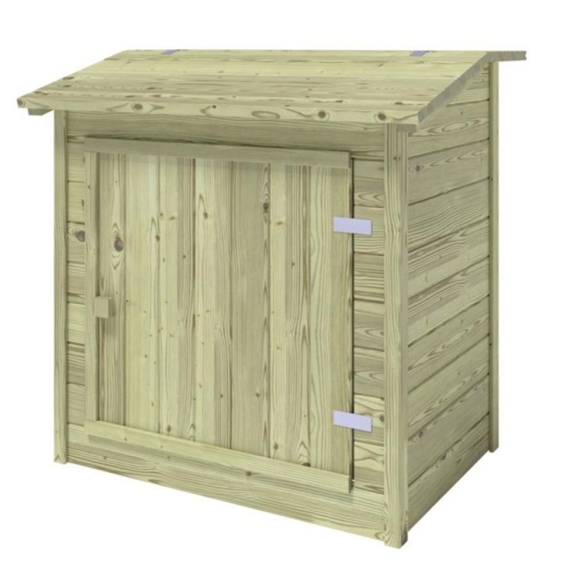 Armoire en bois pour système de filtration de piscine 1.2 x 0.84 – H.1.16 m, Imprégnée