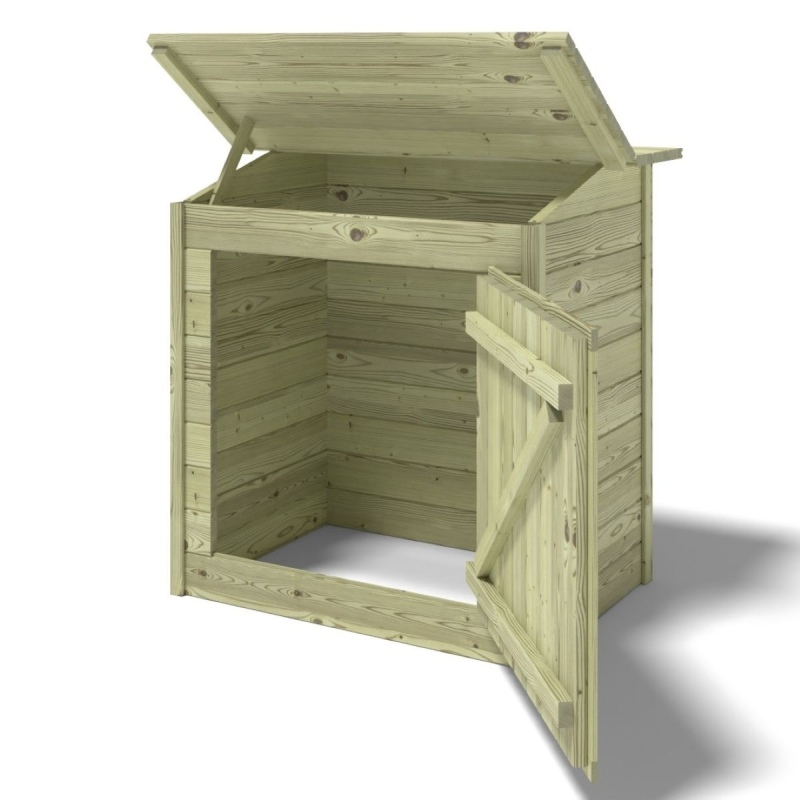 Armoire en bois pour système de filtration de piscine 1.2 x 0.84 – H.1.16 m, Imprégnée