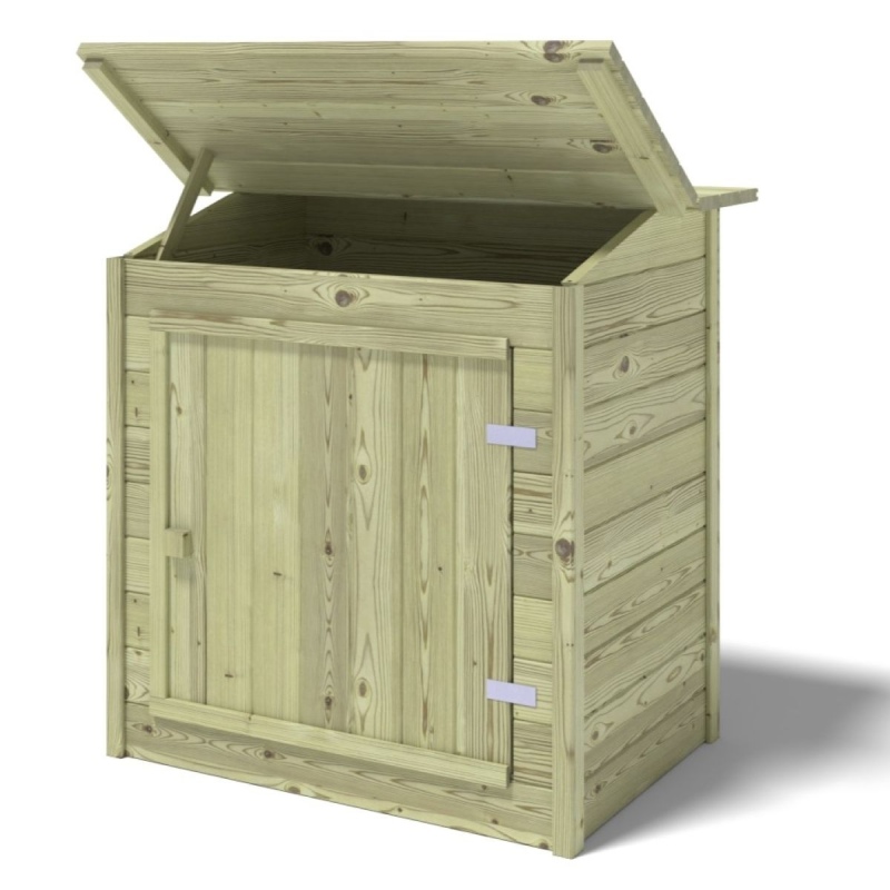 Armoire en bois pour système de filtration de piscine 1.2 x 0.84 – H.1.16 m, Imprégnée