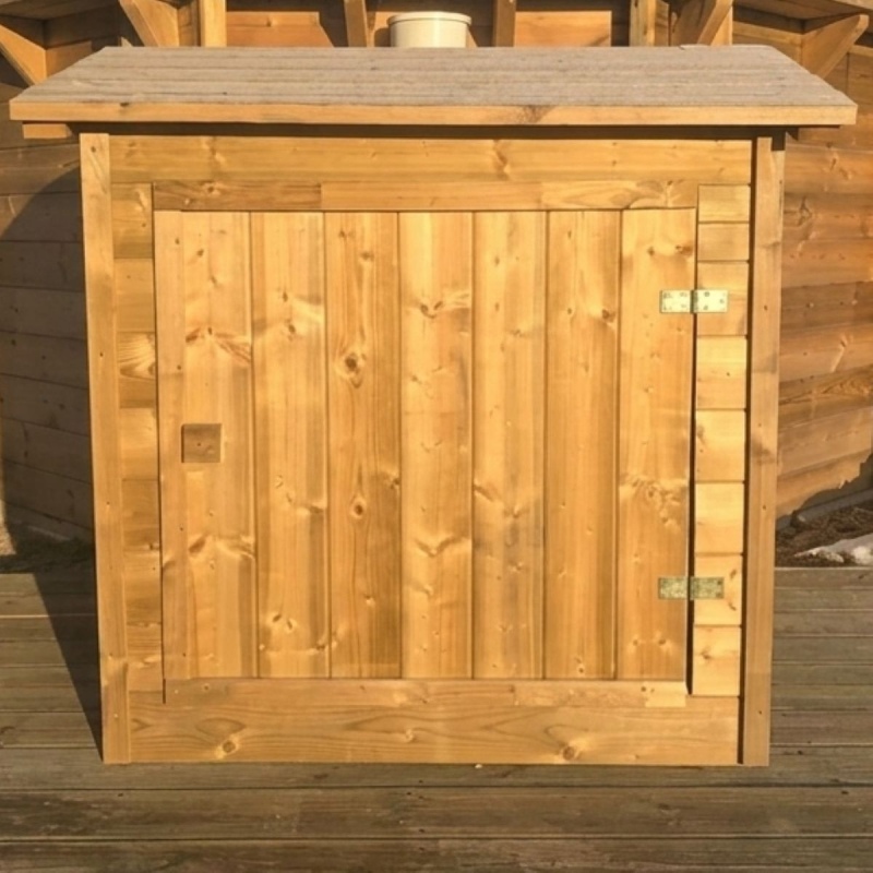 Armoire en bois pour système de filtration de piscine 1.2 x 0.84 – H.1.16 m, Imprégnée