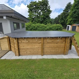 Bâche d'hiver  10.36 x 5.36 m pour piscine BAS7310