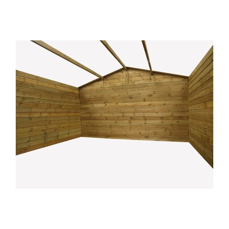 Abri de jardin en bois - 16m2 - 4x4m - Ep. 28mm - Couleur: 