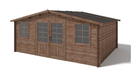 Abri de jardin en bois - 20m2 - 5x4m - Traité - Ep. 28mm - Couleur: 