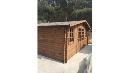 Abri de jardin en bois - 20m2 - 5x4m - Traité - Ep. 28mm - Couleur: 