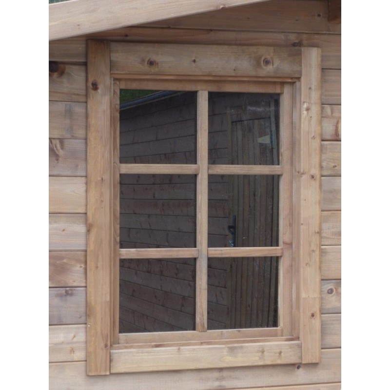 Abri de jardin en bois - 20m2 - 5x4m - Traité - Ep. 28mm - Couleur: marron
