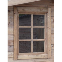 Abri de jardin en bois - 20m2 - 5x4m - Traité - Ep. 28mm - Couleur: marron