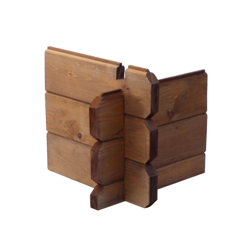 Abri de jardin en bois - 20m2 - 5x4m - Traité - Ep. 28mm - Couleur: marron